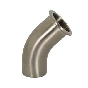 thumbnail image 2 of 2” 45° Weld Elbow – Stainless Steel 304 Sanitary Tubing Fitting Polished 2 of 5