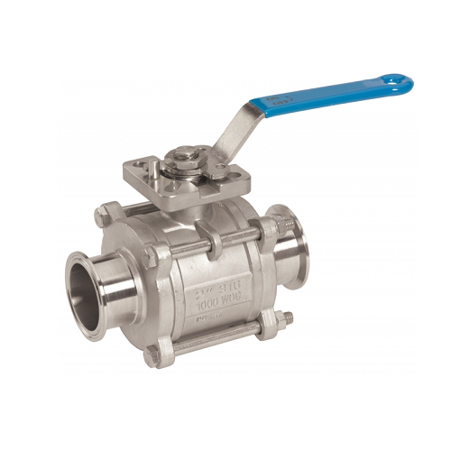 2 inch 304 Stainless steel Sanitary Three Way Ball Valve Tri Clamp Connection 