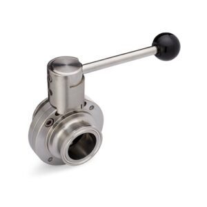 3 Inch 316L Stainless Steel Pneumatic Actuated Butterfly Valve - Tri Clover