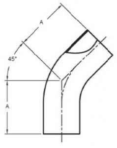 Biopharm 45° Butt-weld Long Elbow 