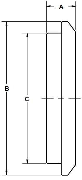 Male I-Line End Cap Dimensions