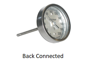 Back Connected Temperature Gauge