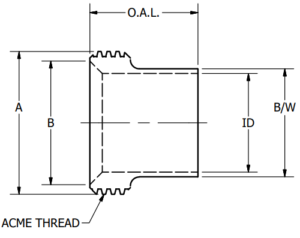 Buy Long Threaded Bevel Seat Ferrules (L15A7) | Bevel Seat Fittings ...