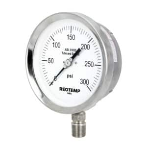 reotemp pressure gauge stainless steel